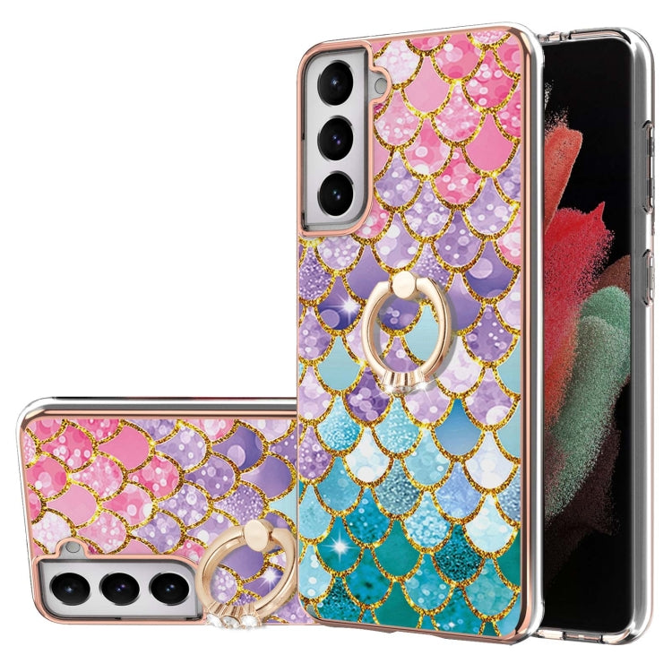 Electroplating Pattern IMD TPU Shockproof Case with Rhinestone Ring Holder, For Samsung Galaxy A82 5G, For Samsung Galaxy M11/A11, For Samsung Galaxy S20, For Samsung Galaxy S20 FE 4G/5G, For Samsung Galaxy S20+, For Samsung Galaxy S20 Ultra           ...