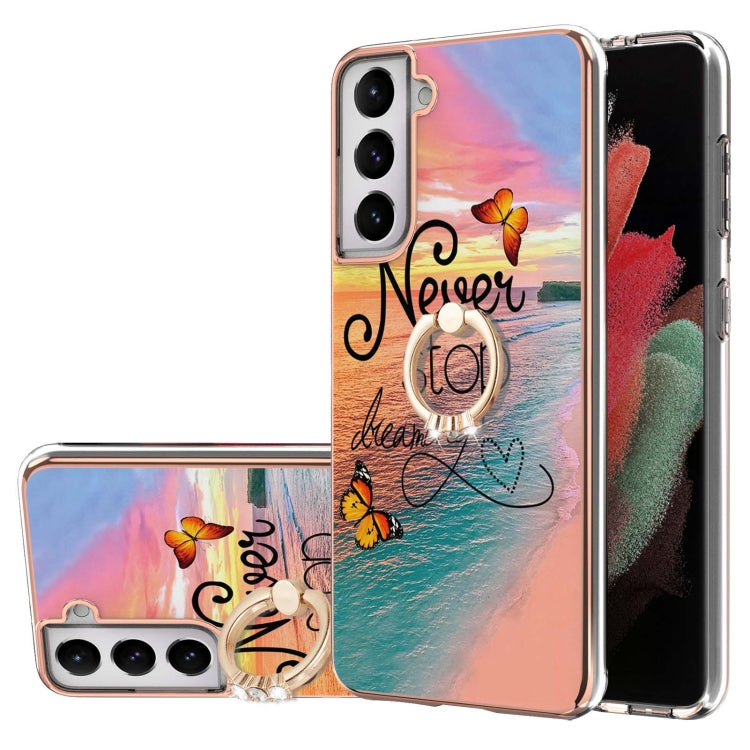 Electroplating Pattern IMD TPU Shockproof Case with Rhinestone Ring Holder, For Samsung Galaxy A82 5G, For Samsung Galaxy M11/A11, For Samsung Galaxy S20, For Samsung Galaxy S20 FE 4G/5G, For Samsung Galaxy S20+, For Samsung Galaxy S20 Ultra           ...