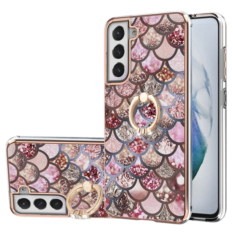 Electroplating Pattern IMD TPU Shockproof Case with Rhinestone Ring Holder, For Samsung Galaxy A82 5G, For Samsung Galaxy M11/A11, For Samsung Galaxy S20, For Samsung Galaxy S20 FE 4G/5G, For Samsung Galaxy S20+, For Samsung Galaxy S20 Ultra           ...