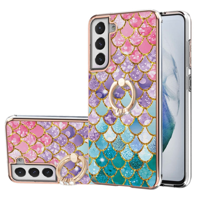 Electroplating Pattern IMD TPU Shockproof Case with Rhinestone Ring Holder, For Samsung Galaxy A82 5G, For Samsung Galaxy M11/A11, For Samsung Galaxy S20, For Samsung Galaxy S20 FE 4G/5G, For Samsung Galaxy S20+, For Samsung Galaxy S20 Ultra           ...