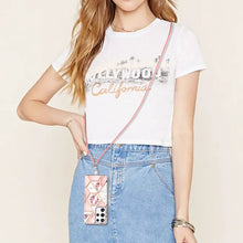 Load image into Gallery viewer, Electroplating Splicing Marble Flower Pattern TPU Shockproof Case with Lanyard, For Samsung Galaxy S21 Ultra 5G, For Samsung Galaxy S21+ 5G, For Samsung Galaxy S21 5G, For Samsung Galaxy S21 FE 5G, For Samsung Galaxy S20 Ultra, For Samsung Galaxy S20+ ...