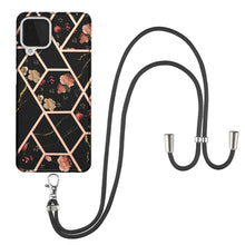 Load image into Gallery viewer, Electroplating Splicing Marble Flower Pattern TPU Shockproof Case with Lanyard, For Samsung Galaxy A12 5G / M12 / F12, For Samsung Galaxy A21s, For Samsung Galaxy A22 4G EU Version / M32, For Samsung Galaxy A22 5G US Version, For Samsung Galaxy A32 5G ...