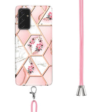 Load image into Gallery viewer, Electroplating Splicing Marble Flower Pattern TPU Shockproof Case with Lanyard, For Samsung Galaxy A82 5G, For Samsung Galaxy A11 / M11