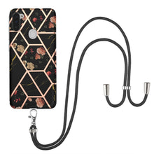 Load image into Gallery viewer, Electroplating Splicing Marble Flower Pattern TPU Shockproof Case with Lanyard, For Samsung Galaxy A82 5G, For Samsung Galaxy A11 / M11