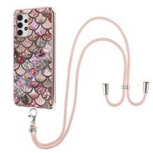 Load image into Gallery viewer, Electroplating Pattern IMD TPU Shockproof Case with Neck Lanyard, For Samsung Galaxy A32 5G, For Samsung Galaxy A32 4G EU Version, For Samsung Galaxy A51, For Samsung Galaxy A51 5G, For Samsung Galaxy A52 5G / 4G, For Samsung Galaxy A71 5G             ...