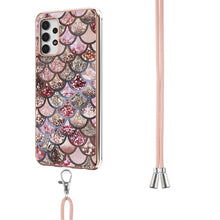 Load image into Gallery viewer, Electroplating Pattern IMD TPU Shockproof Case with Neck Lanyard, For Samsung Galaxy A32 5G, For Samsung Galaxy A32 4G EU Version, For Samsung Galaxy A51, For Samsung Galaxy A51 5G, For Samsung Galaxy A52 5G / 4G, For Samsung Galaxy A71 5G             ...