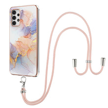 Load image into Gallery viewer, Electroplating Pattern IMD TPU Shockproof Case with Neck Lanyard, For Samsung Galaxy A32 5G, For Samsung Galaxy A32 4G EU Version, For Samsung Galaxy A51, For Samsung Galaxy A51 5G, For Samsung Galaxy A52 5G / 4G, For Samsung Galaxy A71 5G             ...