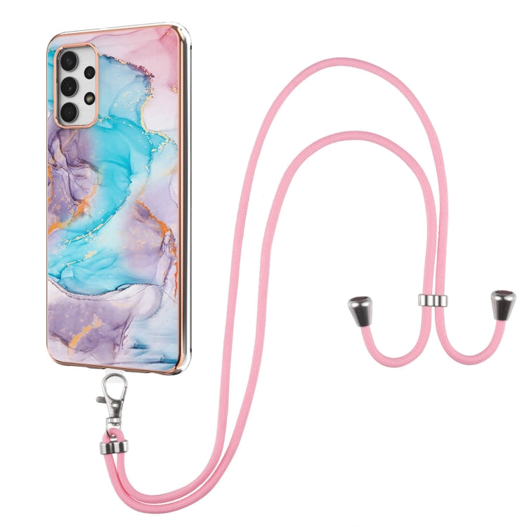Electroplating Pattern IMD TPU Shockproof Case with Neck Lanyard, For Samsung Galaxy A32 5G, For Samsung Galaxy A32 4G EU Version, For Samsung Galaxy A51, For Samsung Galaxy A51 5G, For Samsung Galaxy A52 5G / 4G, For Samsung Galaxy A71 5G             ...