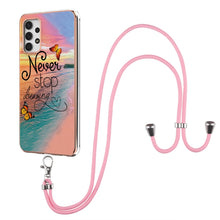 Load image into Gallery viewer, Electroplating Pattern IMD TPU Shockproof Case with Neck Lanyard, For Samsung Galaxy A32 5G, For Samsung Galaxy A32 4G EU Version, For Samsung Galaxy A51, For Samsung Galaxy A51 5G, For Samsung Galaxy A52 5G / 4G, For Samsung Galaxy A71 5G             ...