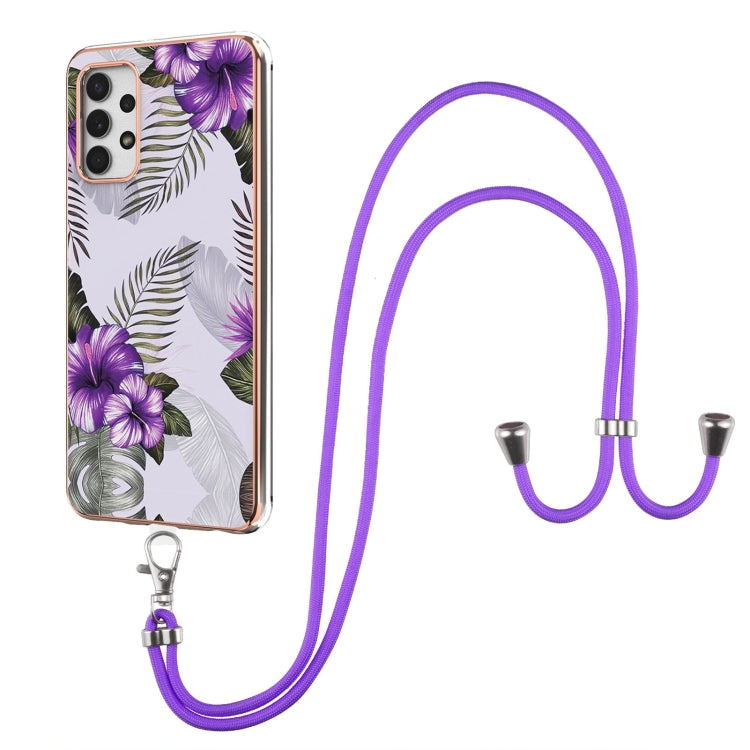 Electroplating Pattern IMD TPU Shockproof Case with Neck Lanyard, For Samsung Galaxy A32 5G, For Samsung Galaxy A32 4G EU Version, For Samsung Galaxy A51, For Samsung Galaxy A51 5G, For Samsung Galaxy A52 5G / 4G, For Samsung Galaxy A71 5G             ...