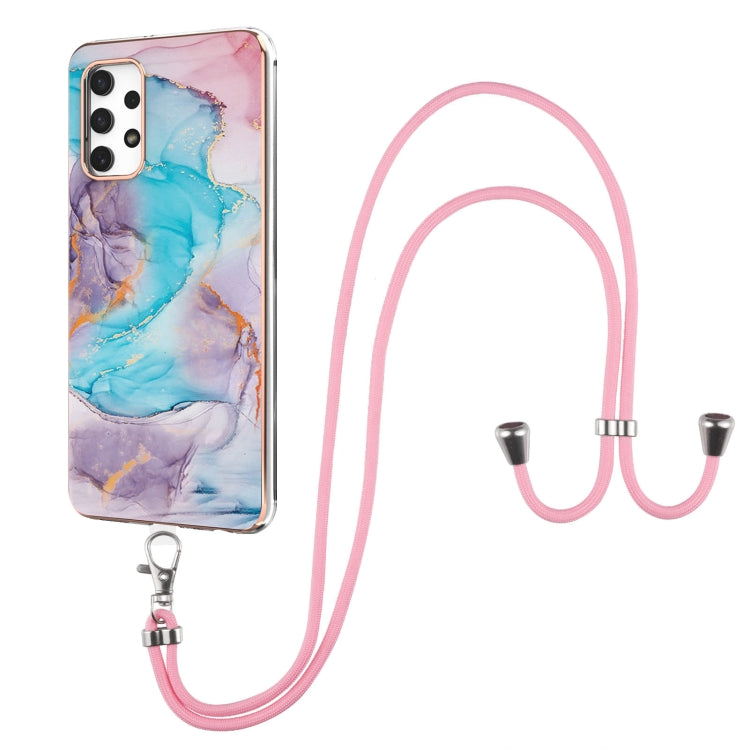Electroplating Pattern IMD TPU Shockproof Case with Neck Lanyard, For Samsung Galaxy A32 5G, For Samsung Galaxy A32 4G EU Version, For Samsung Galaxy A51, For Samsung Galaxy A51 5G, For Samsung Galaxy A52 5G / 4G, For Samsung Galaxy A71 5G             ...