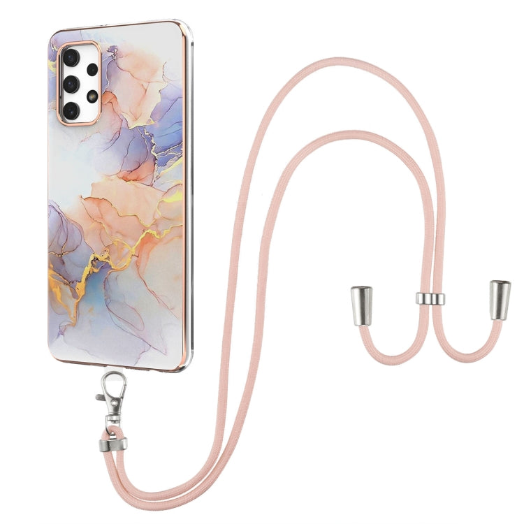 Electroplating Pattern IMD TPU Shockproof Case with Neck Lanyard, For Samsung Galaxy A32 5G, For Samsung Galaxy A32 4G EU Version, For Samsung Galaxy A51, For Samsung Galaxy A51 5G, For Samsung Galaxy A52 5G / 4G, For Samsung Galaxy A71 5G             ...
