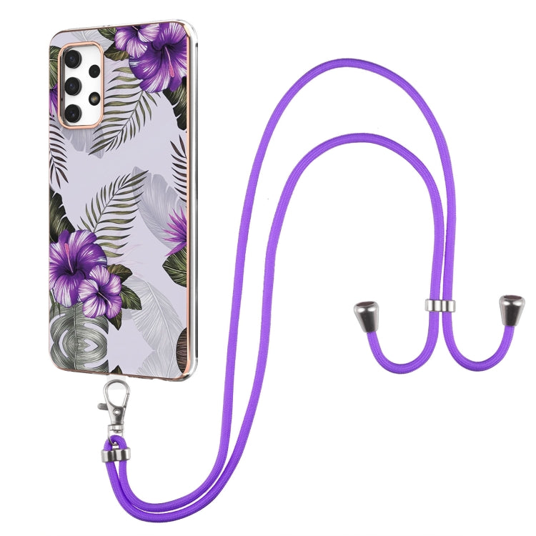 Electroplating Pattern IMD TPU Shockproof Case with Neck Lanyard, For Samsung Galaxy A32 5G, For Samsung Galaxy A32 4G EU Version, For Samsung Galaxy A51, For Samsung Galaxy A51 5G, For Samsung Galaxy A52 5G / 4G, For Samsung Galaxy A71 5G             ...