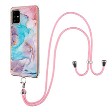 Load image into Gallery viewer, Electroplating Pattern IMD TPU Shockproof Case with Neck Lanyard, For Samsung Galaxy A32 5G, For Samsung Galaxy A32 4G EU Version, For Samsung Galaxy A51, For Samsung Galaxy A51 5G, For Samsung Galaxy A52 5G / 4G, For Samsung Galaxy A71 5G             ...