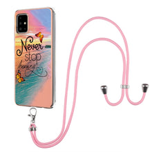 Load image into Gallery viewer, Electroplating Pattern IMD TPU Shockproof Case with Neck Lanyard, For Samsung Galaxy A32 5G, For Samsung Galaxy A32 4G EU Version, For Samsung Galaxy A51, For Samsung Galaxy A51 5G, For Samsung Galaxy A52 5G / 4G, For Samsung Galaxy A71 5G             ...