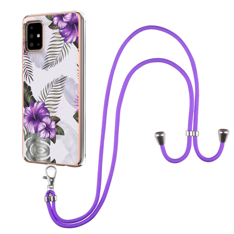 Electroplating Pattern IMD TPU Shockproof Case with Neck Lanyard, For Samsung Galaxy A32 5G, For Samsung Galaxy A32 4G EU Version, For Samsung Galaxy A51, For Samsung Galaxy A51 5G, For Samsung Galaxy A52 5G / 4G, For Samsung Galaxy A71 5G             ...