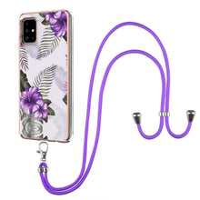 Load image into Gallery viewer, Electroplating Pattern IMD TPU Shockproof Case with Neck Lanyard, For Samsung Galaxy A32 5G, For Samsung Galaxy A32 4G EU Version, For Samsung Galaxy A51, For Samsung Galaxy A51 5G, For Samsung Galaxy A52 5G / 4G, For Samsung Galaxy A71 5G             ...