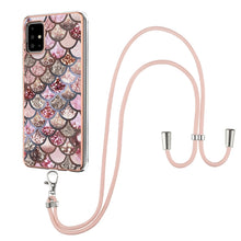 Load image into Gallery viewer, Electroplating Pattern IMD TPU Shockproof Case with Neck Lanyard, For Samsung Galaxy A32 5G, For Samsung Galaxy A32 4G EU Version, For Samsung Galaxy A51, For Samsung Galaxy A51 5G, For Samsung Galaxy A52 5G / 4G, For Samsung Galaxy A71 5G             ...