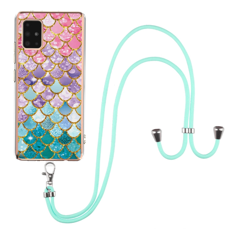 Electroplating Pattern IMD TPU Shockproof Case with Neck Lanyard, For Samsung Galaxy A32 5G, For Samsung Galaxy A32 4G EU Version, For Samsung Galaxy A51, For Samsung Galaxy A51 5G, For Samsung Galaxy A52 5G / 4G, For Samsung Galaxy A71 5G             ...
