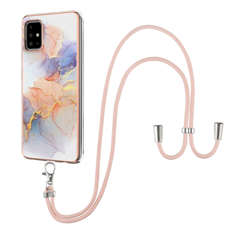Electroplating Pattern IMD TPU Shockproof Case with Neck Lanyard, For Samsung Galaxy A32 5G, For Samsung Galaxy A32 4G EU Version, For Samsung Galaxy A51, For Samsung Galaxy A51 5G, For Samsung Galaxy A52 5G / 4G, For Samsung Galaxy A71 5G             ...