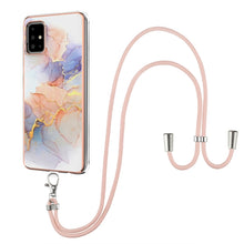Load image into Gallery viewer, Electroplating Pattern IMD TPU Shockproof Case with Neck Lanyard, For Samsung Galaxy A32 5G, For Samsung Galaxy A32 4G EU Version, For Samsung Galaxy A51, For Samsung Galaxy A51 5G, For Samsung Galaxy A52 5G / 4G, For Samsung Galaxy A71 5G             ...