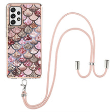 Load image into Gallery viewer, Electroplating Pattern IMD TPU Shockproof Case with Neck Lanyard, For Samsung Galaxy A32 5G, For Samsung Galaxy A32 4G EU Version, For Samsung Galaxy A51, For Samsung Galaxy A51 5G, For Samsung Galaxy A52 5G / 4G, For Samsung Galaxy A71 5G             ...