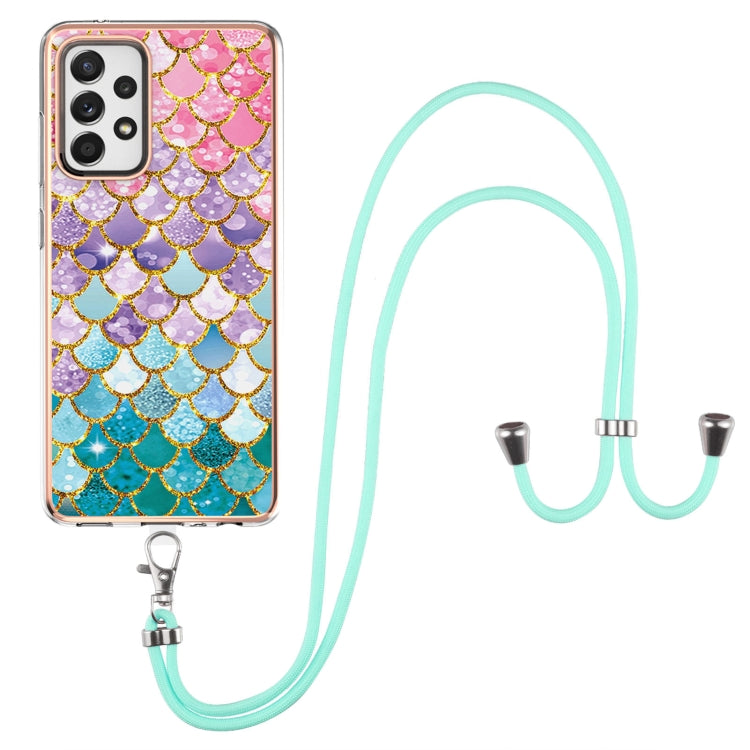 Electroplating Pattern IMD TPU Shockproof Case with Neck Lanyard, For Samsung Galaxy A32 5G, For Samsung Galaxy A32 4G EU Version, For Samsung Galaxy A51, For Samsung Galaxy A51 5G, For Samsung Galaxy A52 5G / 4G, For Samsung Galaxy A71 5G             ...