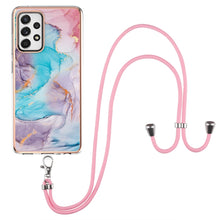 Load image into Gallery viewer, Electroplating Pattern IMD TPU Shockproof Case with Neck Lanyard, For Samsung Galaxy A32 5G, For Samsung Galaxy A32 4G EU Version, For Samsung Galaxy A51, For Samsung Galaxy A51 5G, For Samsung Galaxy A52 5G / 4G, For Samsung Galaxy A71 5G             ...