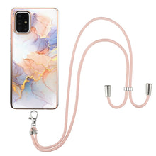 Load image into Gallery viewer, Electroplating Pattern IMD TPU Shockproof Case with Neck Lanyard, For Samsung Galaxy A32 5G, For Samsung Galaxy A32 4G EU Version, For Samsung Galaxy A51, For Samsung Galaxy A51 5G, For Samsung Galaxy A52 5G / 4G, For Samsung Galaxy A71 5G             ...