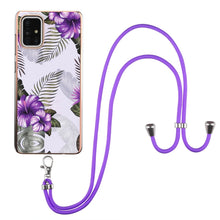 Load image into Gallery viewer, Electroplating Pattern IMD TPU Shockproof Case with Neck Lanyard, For Samsung Galaxy A32 5G, For Samsung Galaxy A32 4G EU Version, For Samsung Galaxy A51, For Samsung Galaxy A51 5G, For Samsung Galaxy A52 5G / 4G, For Samsung Galaxy A71 5G             ...