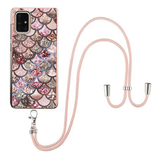Load image into Gallery viewer, Electroplating Pattern IMD TPU Shockproof Case with Neck Lanyard, For Samsung Galaxy A32 5G, For Samsung Galaxy A32 4G EU Version, For Samsung Galaxy A51, For Samsung Galaxy A51 5G, For Samsung Galaxy A52 5G / 4G, For Samsung Galaxy A71 5G             ...