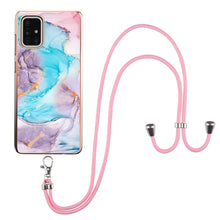 Load image into Gallery viewer, Electroplating Pattern IMD TPU Shockproof Case with Neck Lanyard, For Samsung Galaxy A32 5G, For Samsung Galaxy A32 4G EU Version, For Samsung Galaxy A51, For Samsung Galaxy A51 5G, For Samsung Galaxy A52 5G / 4G, For Samsung Galaxy A71 5G             ...