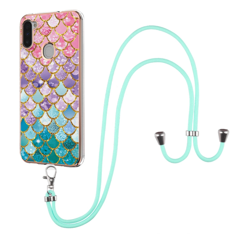 Electroplating Pattern IMD TPU Shockproof Case with Neck Lanyard, For Samsung Galaxy A82 5G, For Samsung Galaxy M11 / A11, For Samsung Galaxy S20, For Samsung Galaxy S20 FE 5G / 4G, For Samsung Galaxy S20+, For Samsung Galaxy S20 Ultra                 ...