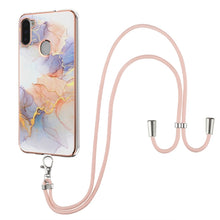 Load image into Gallery viewer, Electroplating Pattern IMD TPU Shockproof Case with Neck Lanyard, For Samsung Galaxy A82 5G, For Samsung Galaxy M11 / A11, For Samsung Galaxy S20, For Samsung Galaxy S20 FE 5G / 4G, For Samsung Galaxy S20+, For Samsung Galaxy S20 Ultra                 ...