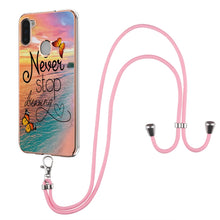 Load image into Gallery viewer, Electroplating Pattern IMD TPU Shockproof Case with Neck Lanyard, For Samsung Galaxy A82 5G, For Samsung Galaxy M11 / A11, For Samsung Galaxy S20, For Samsung Galaxy S20 FE 5G / 4G, For Samsung Galaxy S20+, For Samsung Galaxy S20 Ultra                 ...