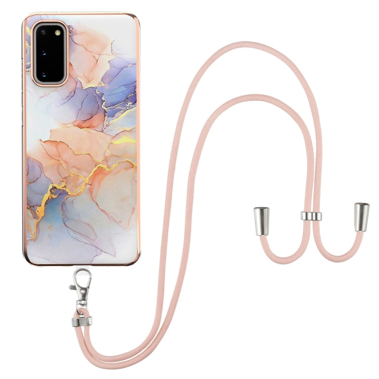 Electroplating Pattern IMD TPU Shockproof Case with Neck Lanyard, For Samsung Galaxy A82 5G, For Samsung Galaxy M11 / A11, For Samsung Galaxy S20, For Samsung Galaxy S20 FE 5G / 4G, For Samsung Galaxy S20+, For Samsung Galaxy S20 Ultra                 ...