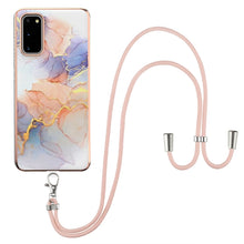 Load image into Gallery viewer, Electroplating Pattern IMD TPU Shockproof Case with Neck Lanyard, For Samsung Galaxy A82 5G, For Samsung Galaxy M11 / A11, For Samsung Galaxy S20, For Samsung Galaxy S20 FE 5G / 4G, For Samsung Galaxy S20+, For Samsung Galaxy S20 Ultra                 ...