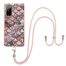 Load image into Gallery viewer, Electroplating Pattern IMD TPU Shockproof Case with Neck Lanyard, For Samsung Galaxy A82 5G, For Samsung Galaxy M11 / A11, For Samsung Galaxy S20, For Samsung Galaxy S20 FE 5G / 4G, For Samsung Galaxy S20+, For Samsung Galaxy S20 Ultra                 ...