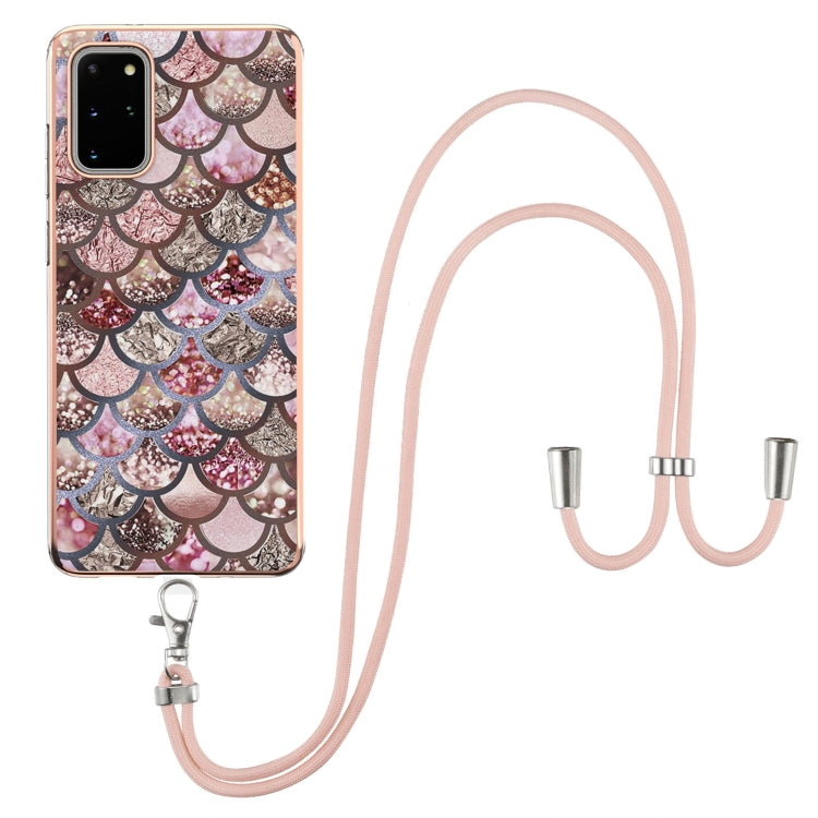 Electroplating Pattern IMD TPU Shockproof Case with Neck Lanyard, For Samsung Galaxy A82 5G, For Samsung Galaxy M11 / A11, For Samsung Galaxy S20, For Samsung Galaxy S20 FE 5G / 4G, For Samsung Galaxy S20+, For Samsung Galaxy S20 Ultra                 ...