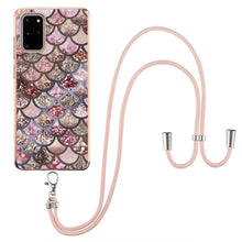Load image into Gallery viewer, Electroplating Pattern IMD TPU Shockproof Case with Neck Lanyard, For Samsung Galaxy A82 5G, For Samsung Galaxy M11 / A11, For Samsung Galaxy S20, For Samsung Galaxy S20 FE 5G / 4G, For Samsung Galaxy S20+, For Samsung Galaxy S20 Ultra                 ...