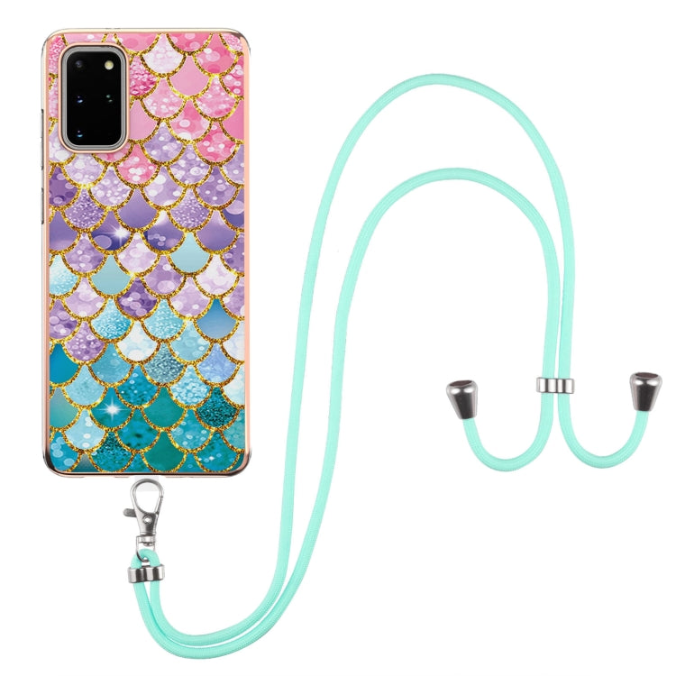 Electroplating Pattern IMD TPU Shockproof Case with Neck Lanyard, For Samsung Galaxy A82 5G, For Samsung Galaxy M11 / A11, For Samsung Galaxy S20, For Samsung Galaxy S20 FE 5G / 4G, For Samsung Galaxy S20+, For Samsung Galaxy S20 Ultra                 ...
