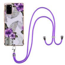Load image into Gallery viewer, Electroplating Pattern IMD TPU Shockproof Case with Neck Lanyard, For Samsung Galaxy A82 5G, For Samsung Galaxy M11 / A11, For Samsung Galaxy S20, For Samsung Galaxy S20 FE 5G / 4G, For Samsung Galaxy S20+, For Samsung Galaxy S20 Ultra                 ...