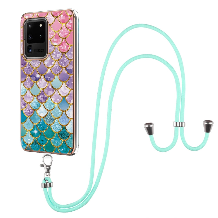 Electroplating Pattern IMD TPU Shockproof Case with Neck Lanyard, For Samsung Galaxy A82 5G, For Samsung Galaxy M11 / A11, For Samsung Galaxy S20, For Samsung Galaxy S20 FE 5G / 4G, For Samsung Galaxy S20+, For Samsung Galaxy S20 Ultra                 ...