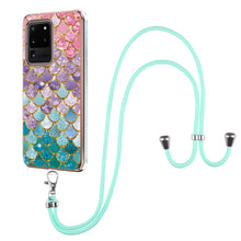 Load image into Gallery viewer, Electroplating Pattern IMD TPU Shockproof Case with Neck Lanyard, For Samsung Galaxy A82 5G, For Samsung Galaxy M11 / A11, For Samsung Galaxy S20, For Samsung Galaxy S20 FE 5G / 4G, For Samsung Galaxy S20+, For Samsung Galaxy S20 Ultra                 ...