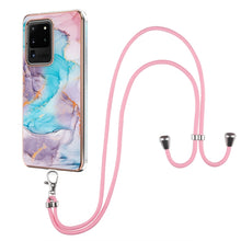 Load image into Gallery viewer, Electroplating Pattern IMD TPU Shockproof Case with Neck Lanyard, For Samsung Galaxy A82 5G, For Samsung Galaxy M11 / A11, For Samsung Galaxy S20, For Samsung Galaxy S20 FE 5G / 4G, For Samsung Galaxy S20+, For Samsung Galaxy S20 Ultra                 ...