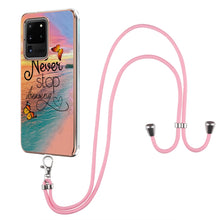 Load image into Gallery viewer, Electroplating Pattern IMD TPU Shockproof Case with Neck Lanyard, For Samsung Galaxy A82 5G, For Samsung Galaxy M11 / A11, For Samsung Galaxy S20, For Samsung Galaxy S20 FE 5G / 4G, For Samsung Galaxy S20+, For Samsung Galaxy S20 Ultra                 ...