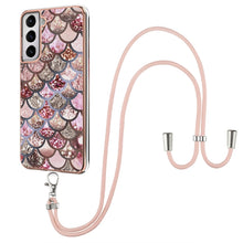 Load image into Gallery viewer, Electroplating Pattern IMD TPU Shockproof Case with Neck Lanyard, For Samsung Galaxy A82 5G, For Samsung Galaxy M11 / A11, For Samsung Galaxy S20, For Samsung Galaxy S20 FE 5G / 4G, For Samsung Galaxy S20+, For Samsung Galaxy S20 Ultra                 ...