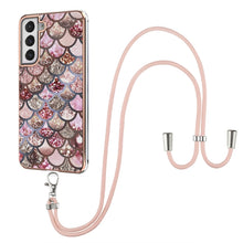 Load image into Gallery viewer, Electroplating Pattern IMD TPU Shockproof Case with Neck Lanyard, For Samsung Galaxy A82 5G, For Samsung Galaxy M11 / A11, For Samsung Galaxy S20, For Samsung Galaxy S20 FE 5G / 4G, For Samsung Galaxy S20+, For Samsung Galaxy S20 Ultra                 ...
