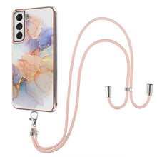 Load image into Gallery viewer, Electroplating Pattern IMD TPU Shockproof Case with Neck Lanyard, For Samsung Galaxy A82 5G, For Samsung Galaxy M11 / A11, For Samsung Galaxy S20, For Samsung Galaxy S20 FE 5G / 4G, For Samsung Galaxy S20+, For Samsung Galaxy S20 Ultra                 ...