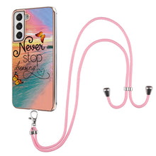 Load image into Gallery viewer, Electroplating Pattern IMD TPU Shockproof Case with Neck Lanyard, For Samsung Galaxy A82 5G, For Samsung Galaxy M11 / A11, For Samsung Galaxy S20, For Samsung Galaxy S20 FE 5G / 4G, For Samsung Galaxy S20+, For Samsung Galaxy S20 Ultra                 ...